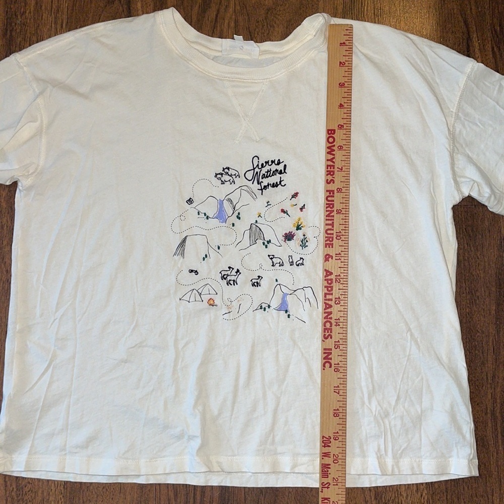 Anthropologie Lou & Grey - sierra national forest embroidered tee - small New - Picture 4 of 8